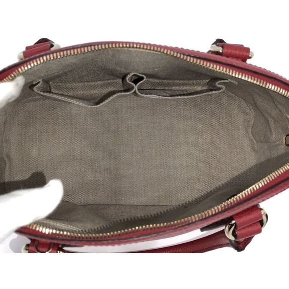 Gucci Handbag GG Charm Leather Red - Picture 7 of 10